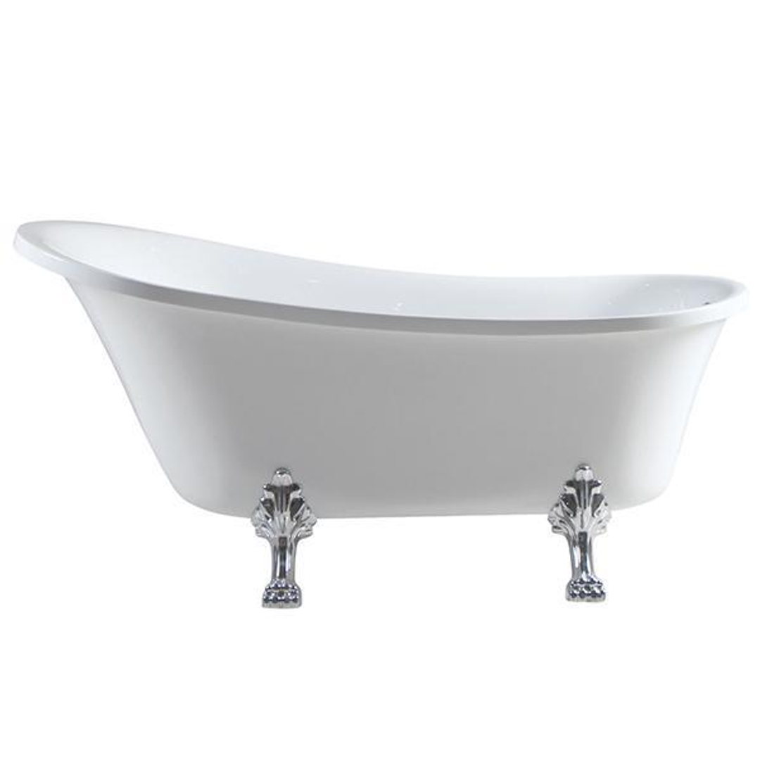 Fienza Claw Foot Bath Chrome Feet 1700mm