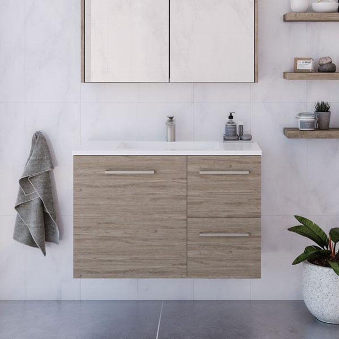 Carlo Vanity 600mm Regal Acrylic Top Wall Hung(Timberln P#:C60Rw)