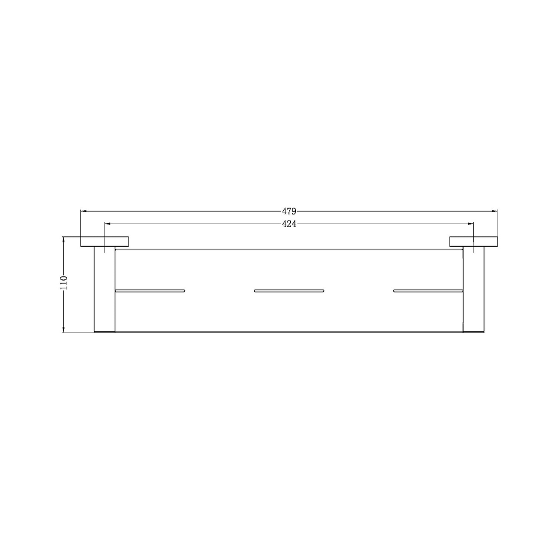 Mecca Metal Shower Shelf Matt Black