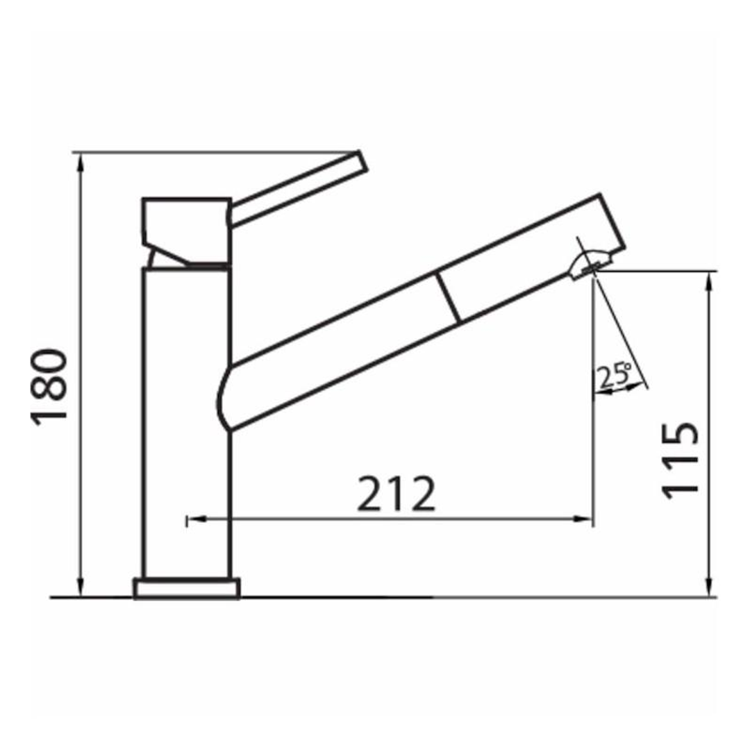 Essente Swivel Pull Out Mixer Stainless Steel