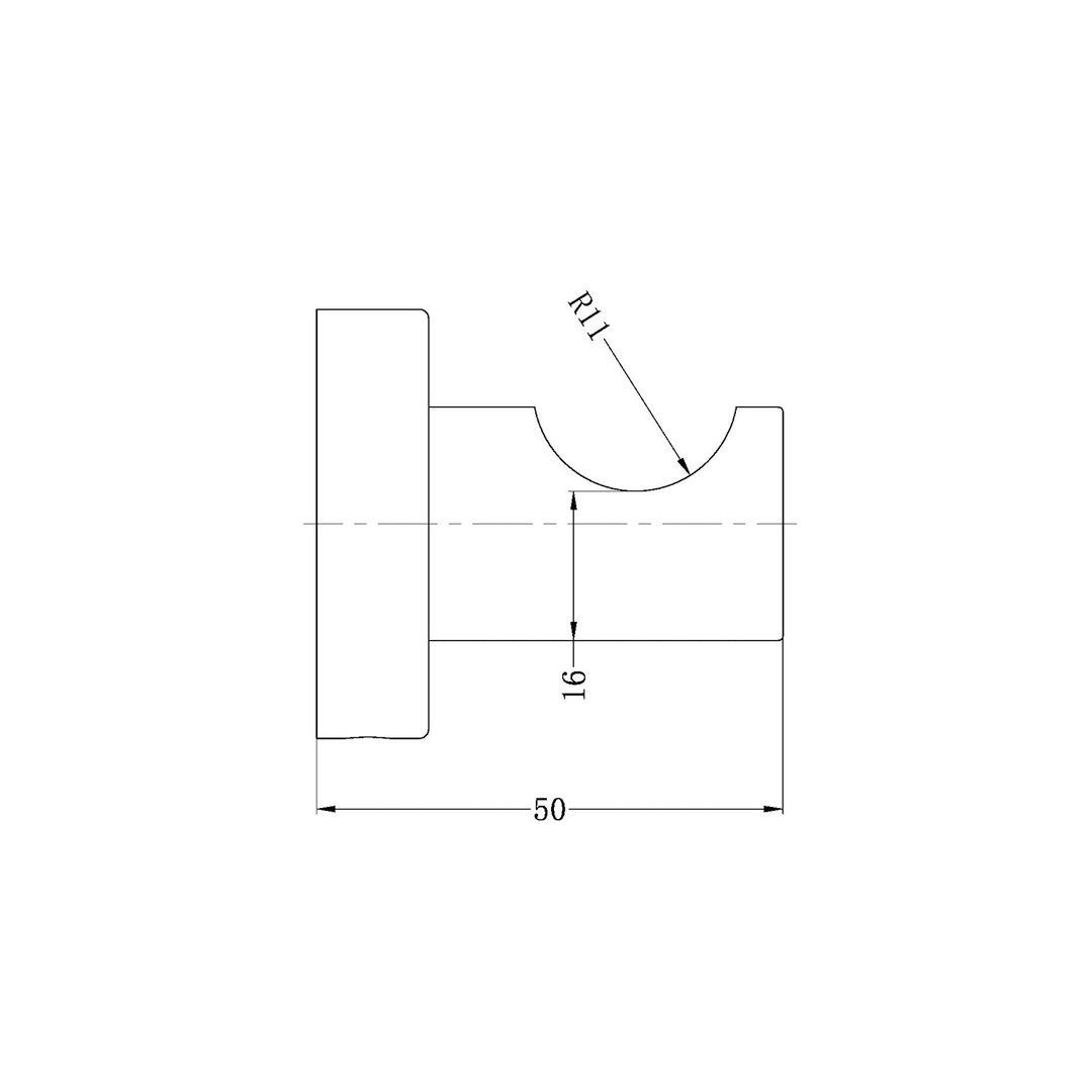 Mecca Robe Hook Matt Black