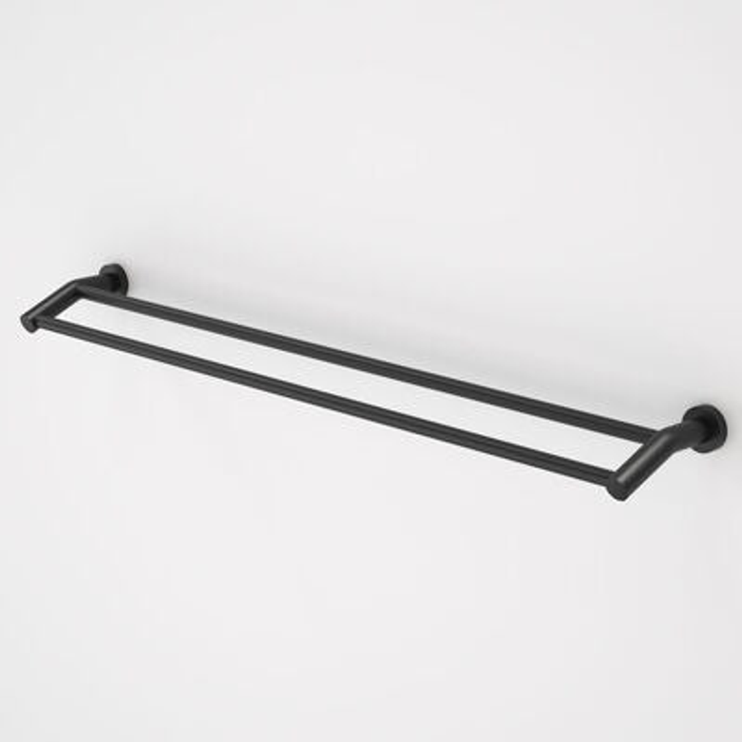 Caroma Cosmo Metal Double Towel Rail 930mm Black