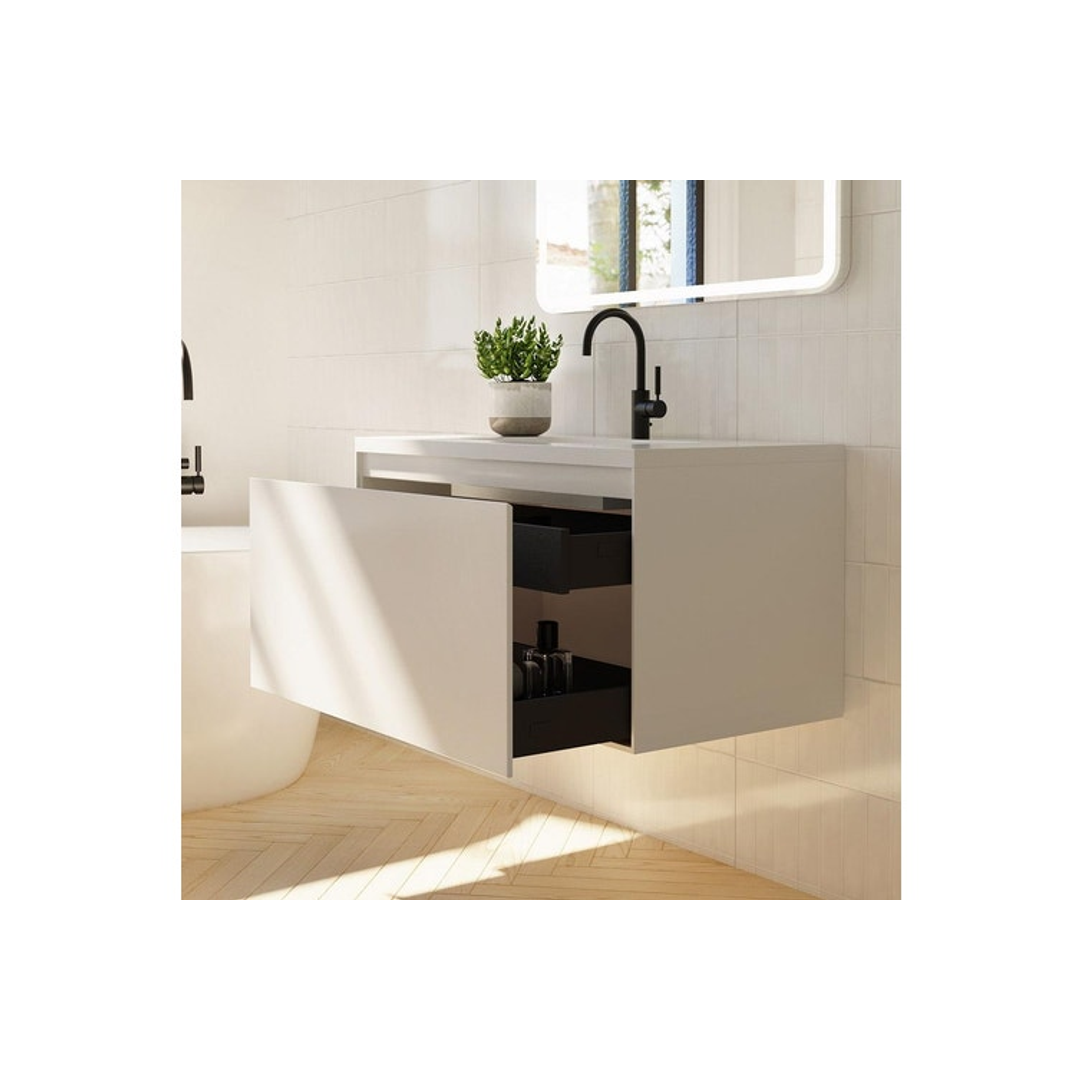 Belbagno Prado 1200mm Wall Hung Vanity Gloss White 1200 X 480 X 450