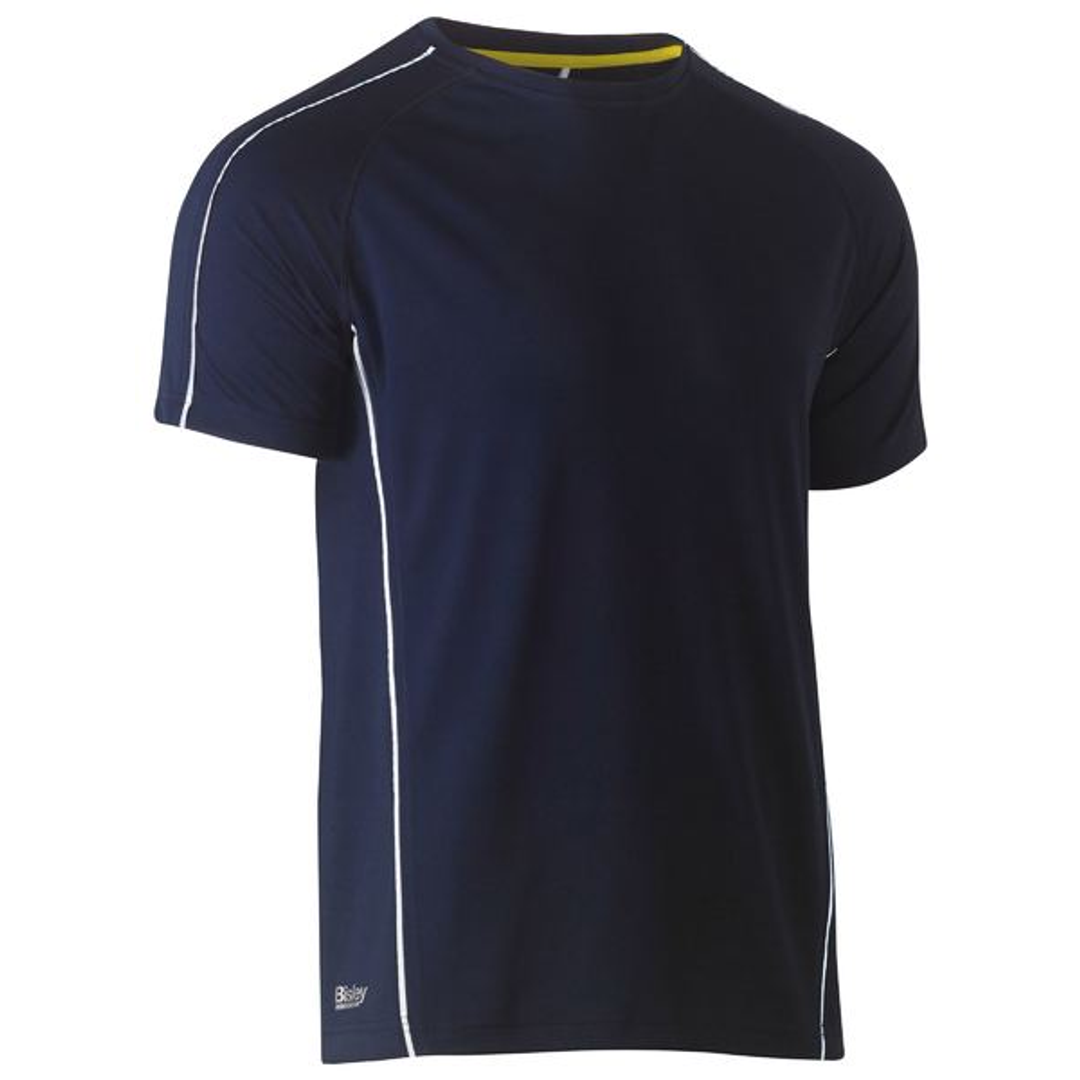 Bisley Cool Mesh Polo Reflective Piping Navy