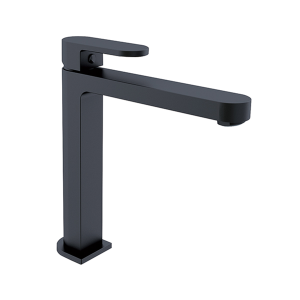 Nero Ecco Tall Basin Mixer Matt Black