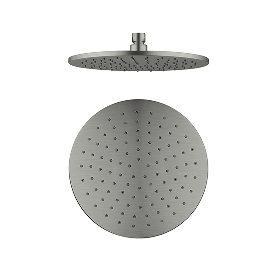 Nero 250mm Round Shower Head Gun Metal Grey