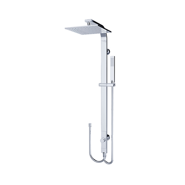 Nero Rain Square Shower Set Double Hose - Chrome