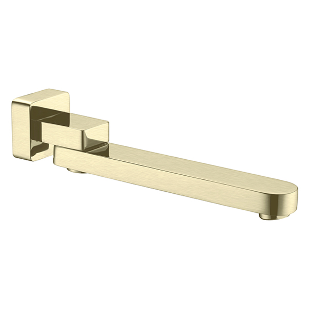 Nero Bianca/Ecco Swivel Bath Spout Brushed Gold