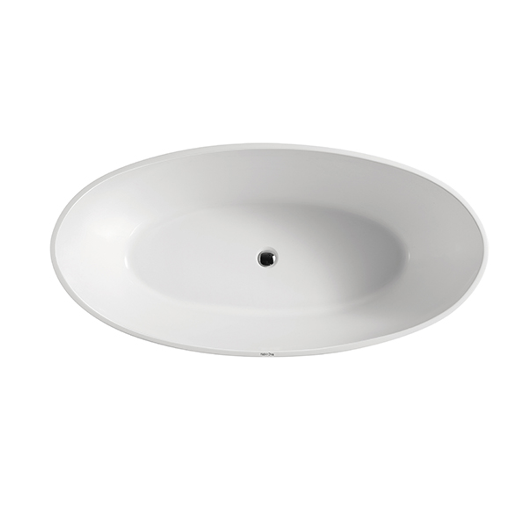 Bnk Naga Versilia Oval Freestanding Bath Gloss White 1540mm