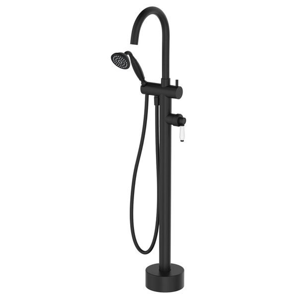 Fienza Eleanor Floor Mixer & Shower Matte Black / Ceramic
