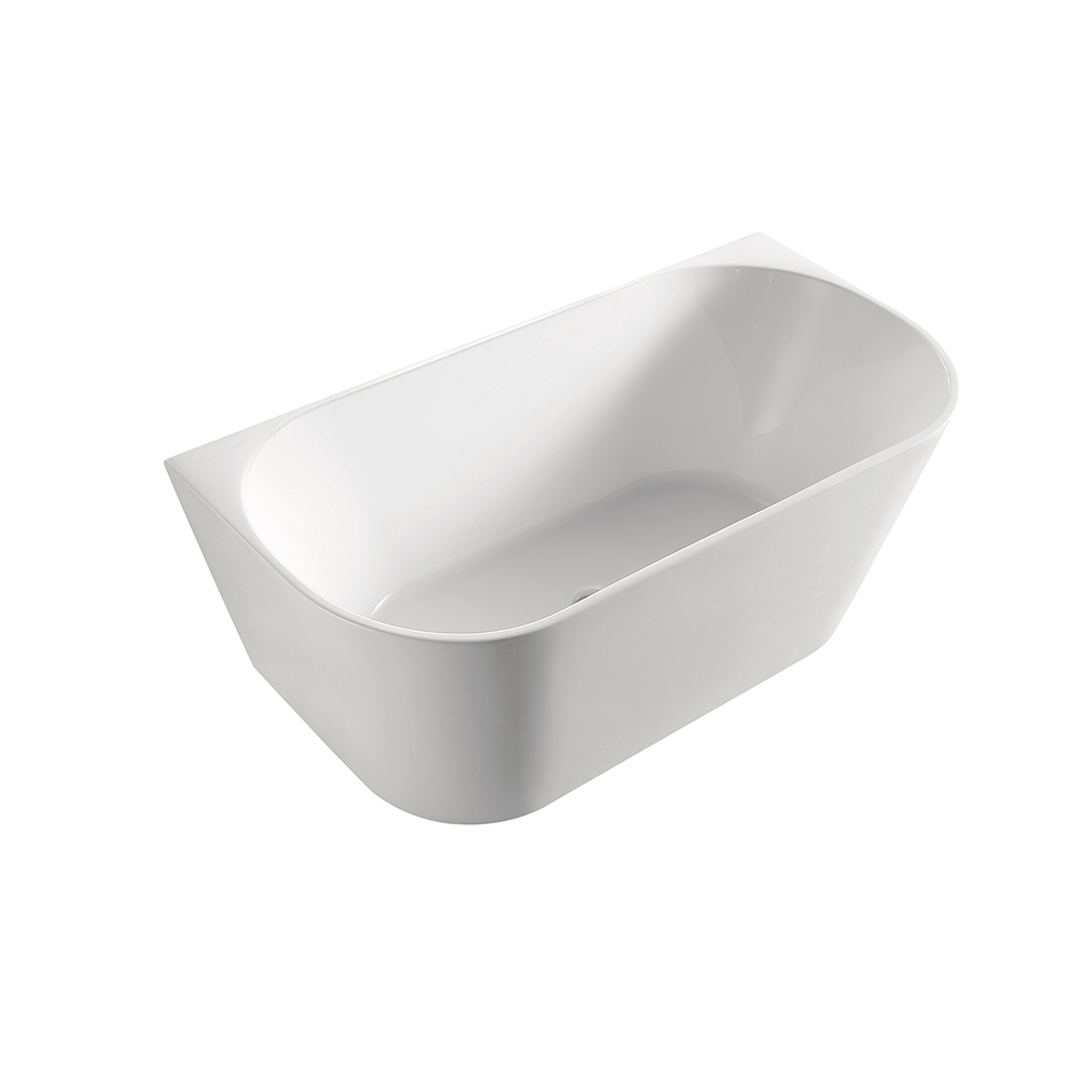 BNK Naga Back To Wall Bath Gloss White 1400mm