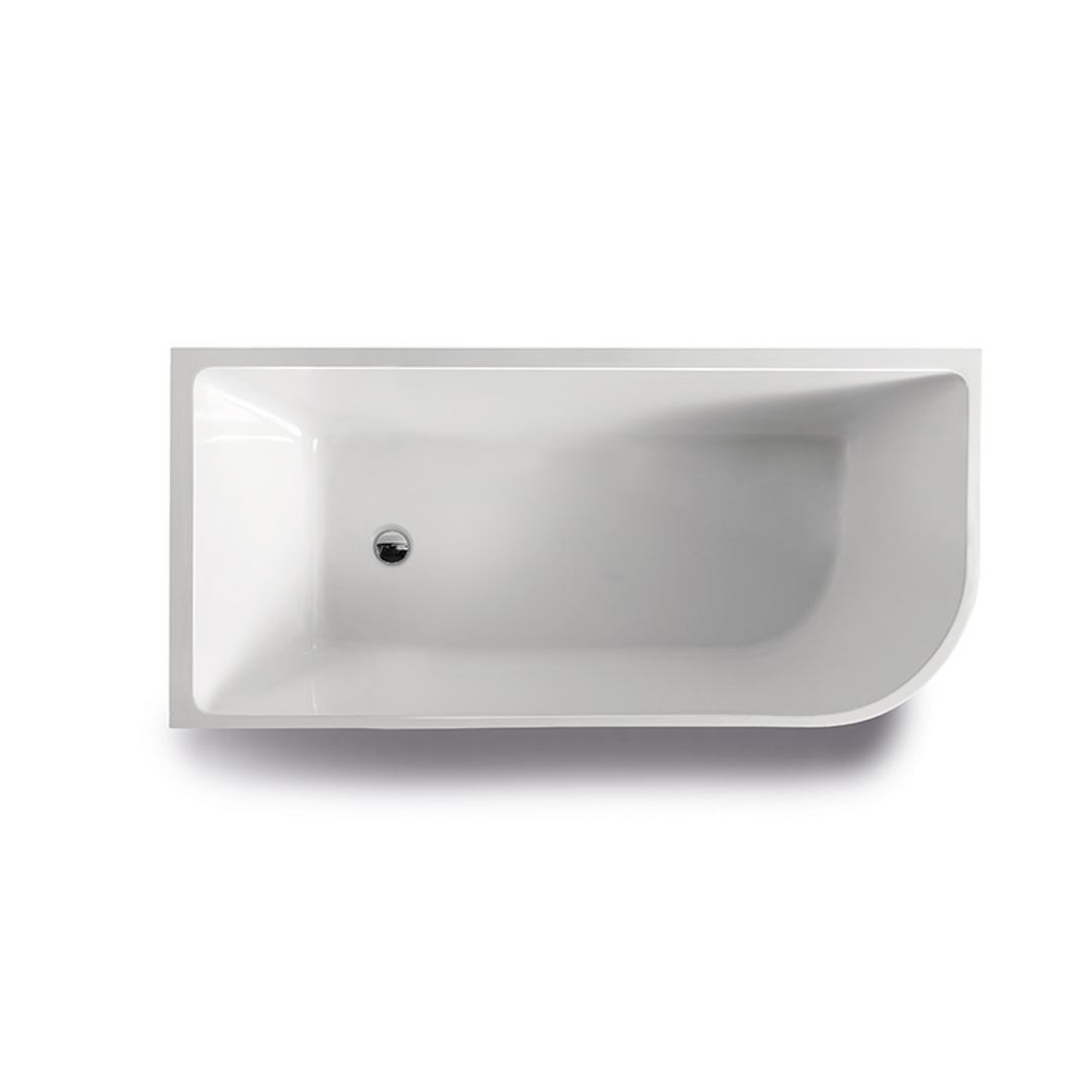 Bnk Naga Left Hand Corner Bath Matt White 1700mm