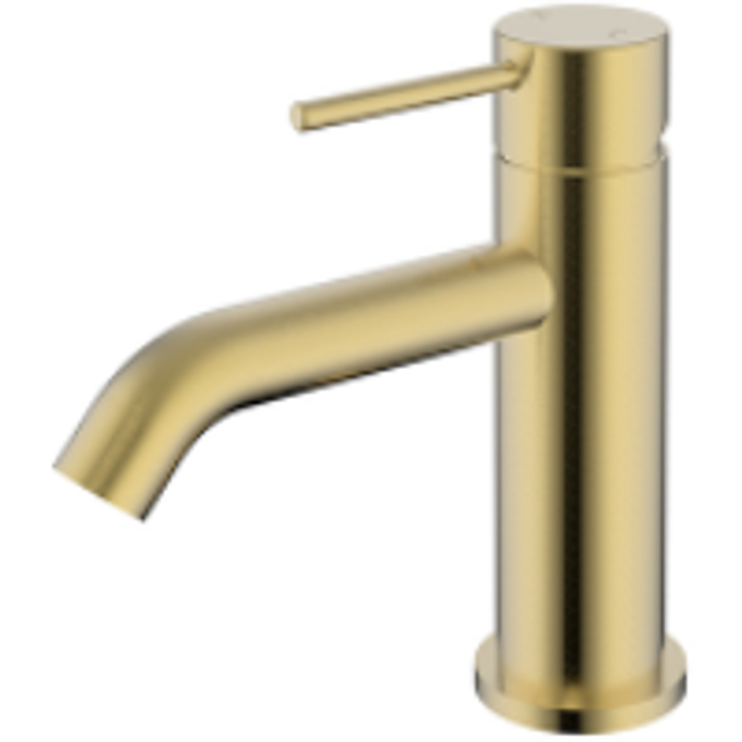 Bella Vista Ikon Hali Basin Mixer Brushed Gold