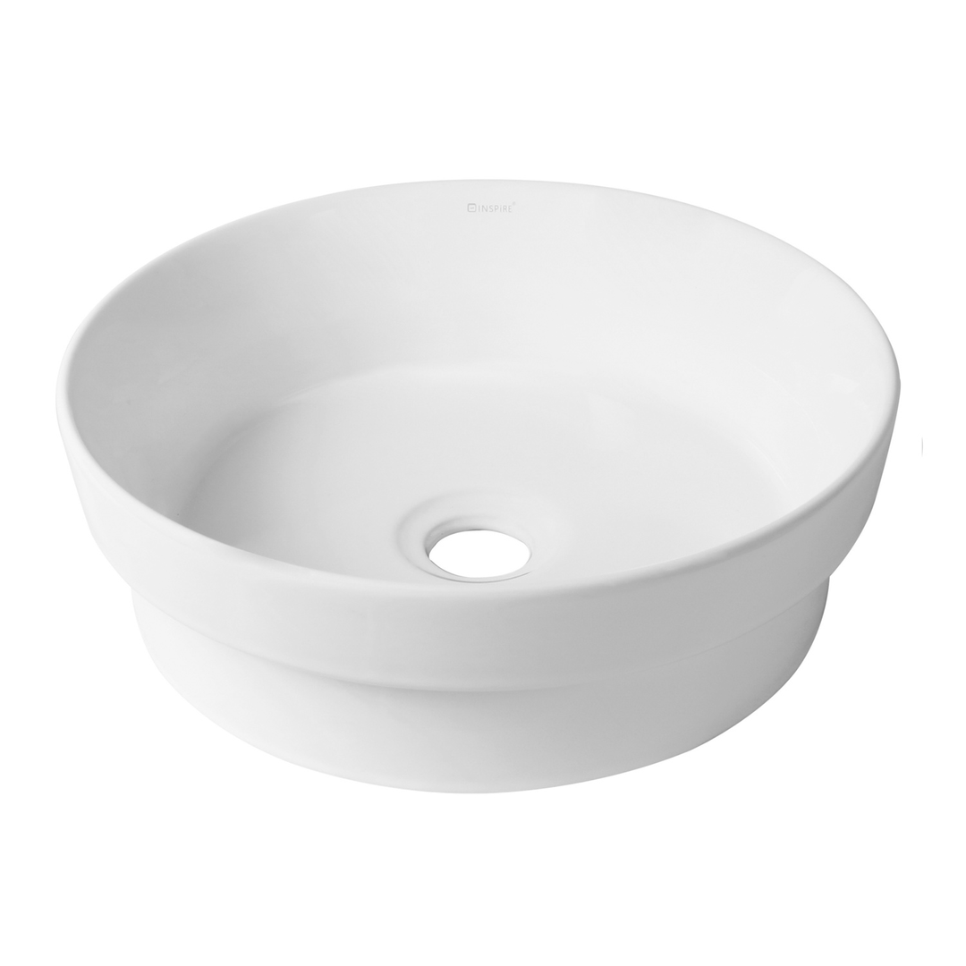 OTTI RADIUM SEMI INSET MATT WHITE BASIN 360X360X120