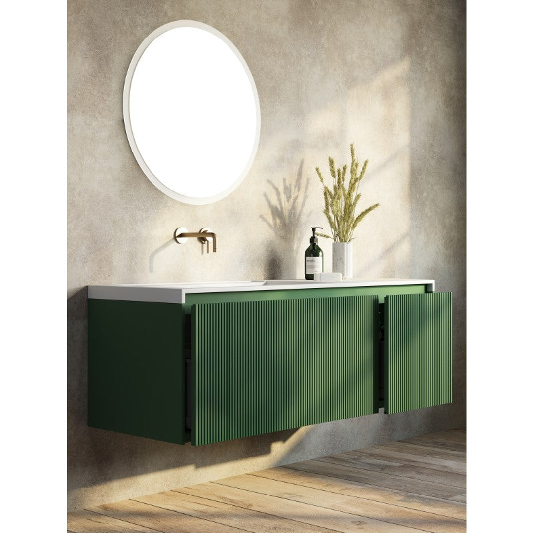 Belbagno Rimini 1400mm Wall Hung Vanity Includes Basin Potters Clay
