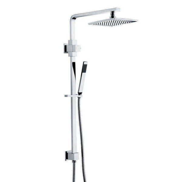 Aspire Unity Rail Shower Twinner Square C/P C/W Shower Head ( Co