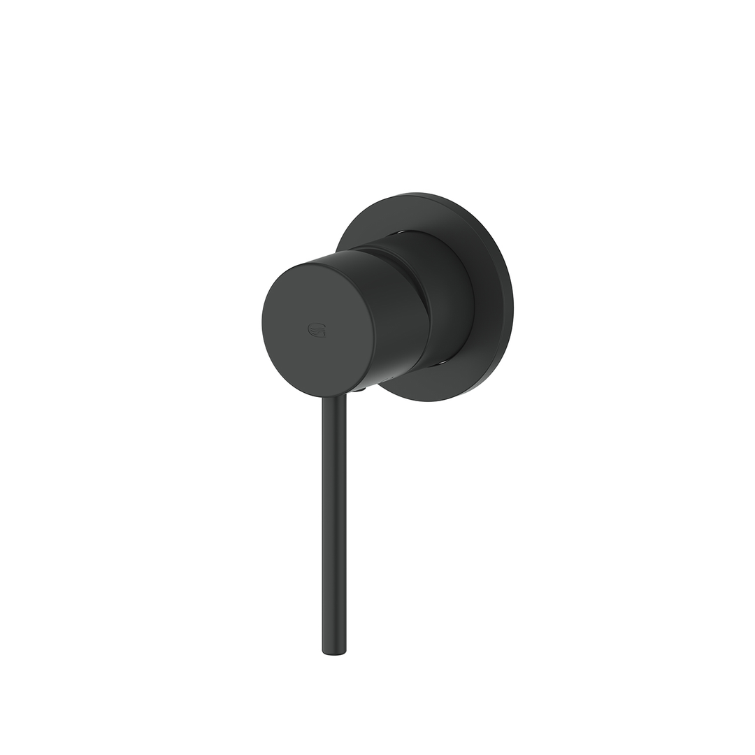 Greens Maci Shower Trim With Mini Plate Matte Black