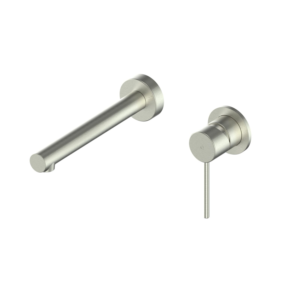 Greens Maci Wall Basin Mixer Brushed Nickel