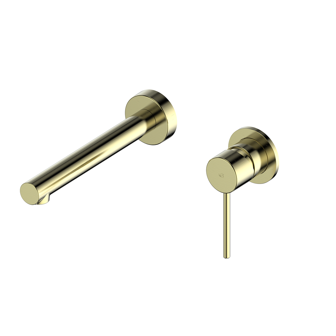 Greens Maci Wall Basin Mixer Brushed Brass