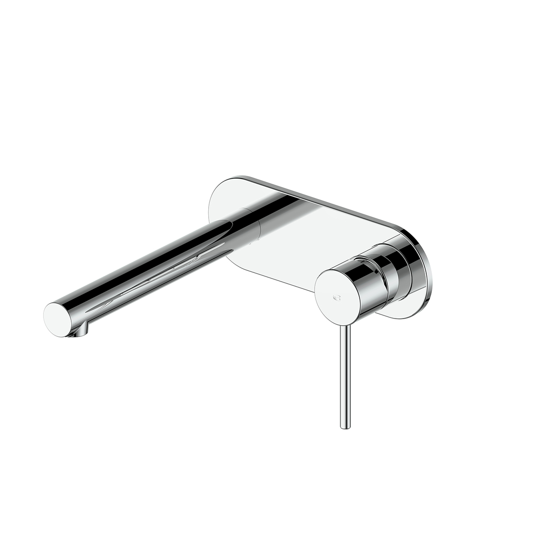 Greens Maci Wall Basin Mixer With Plate Chrome