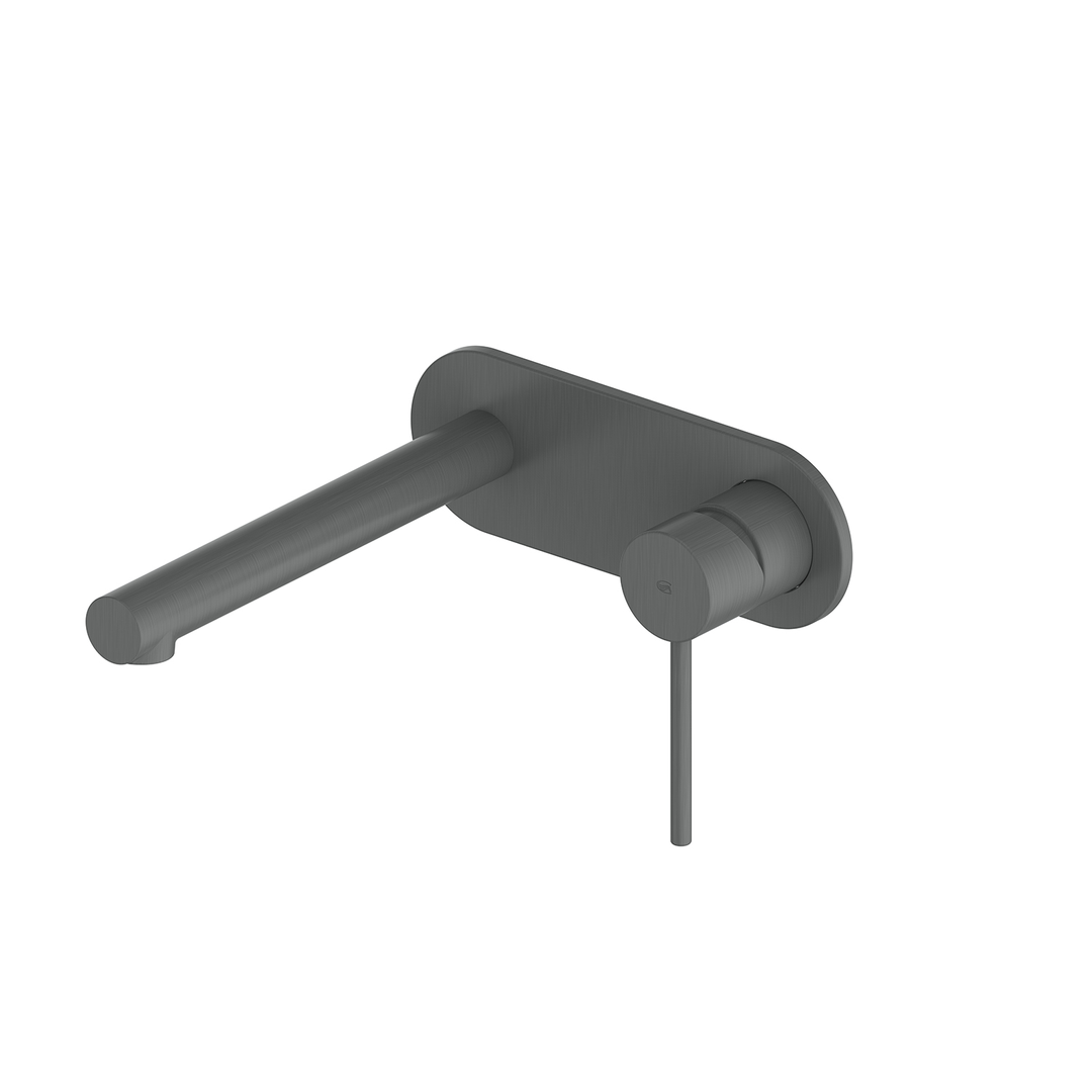 Greens Maci Wall Basin Mixer With Plate Gunmetal