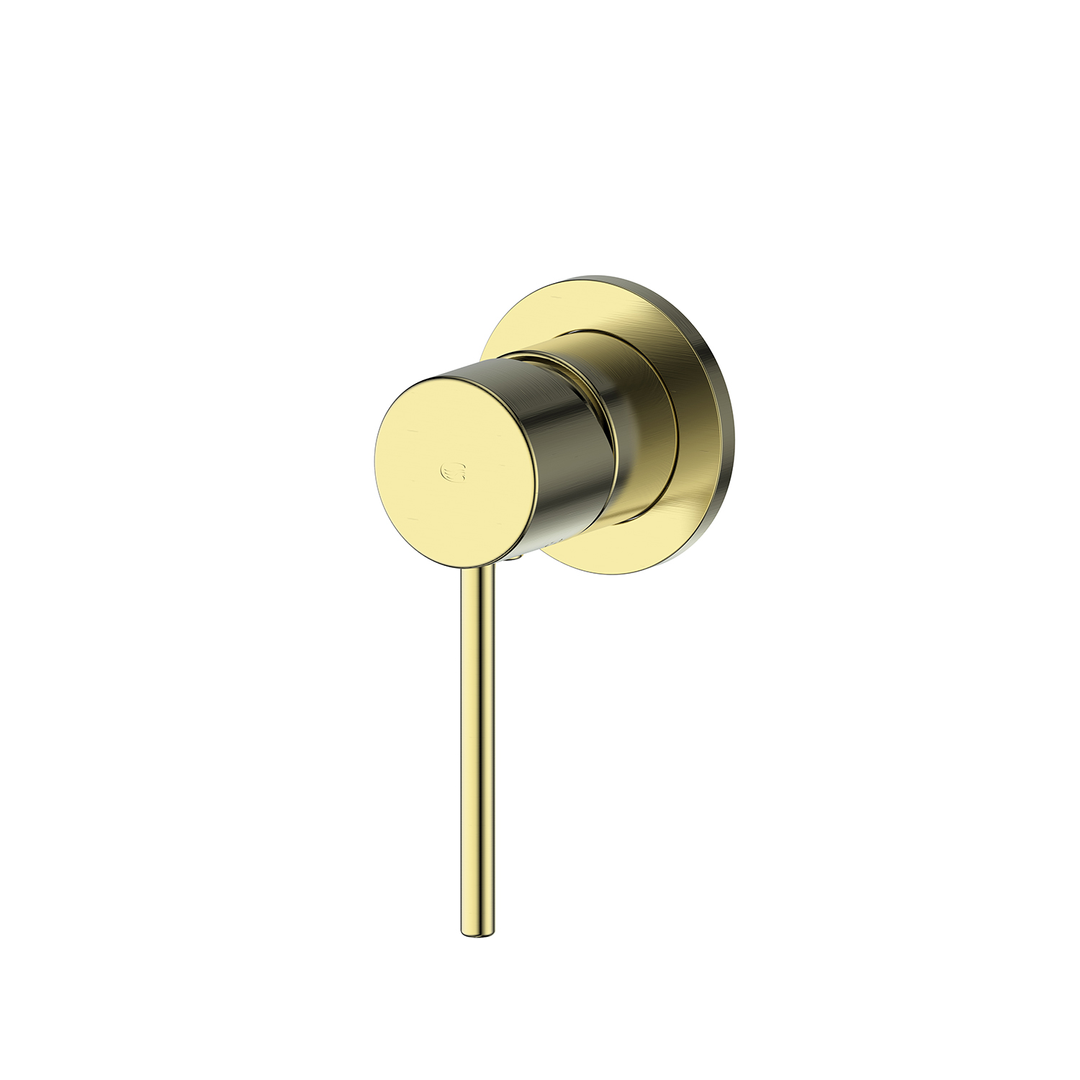 Greens Maci Shower Trim With Mini Plate Brushed Brass