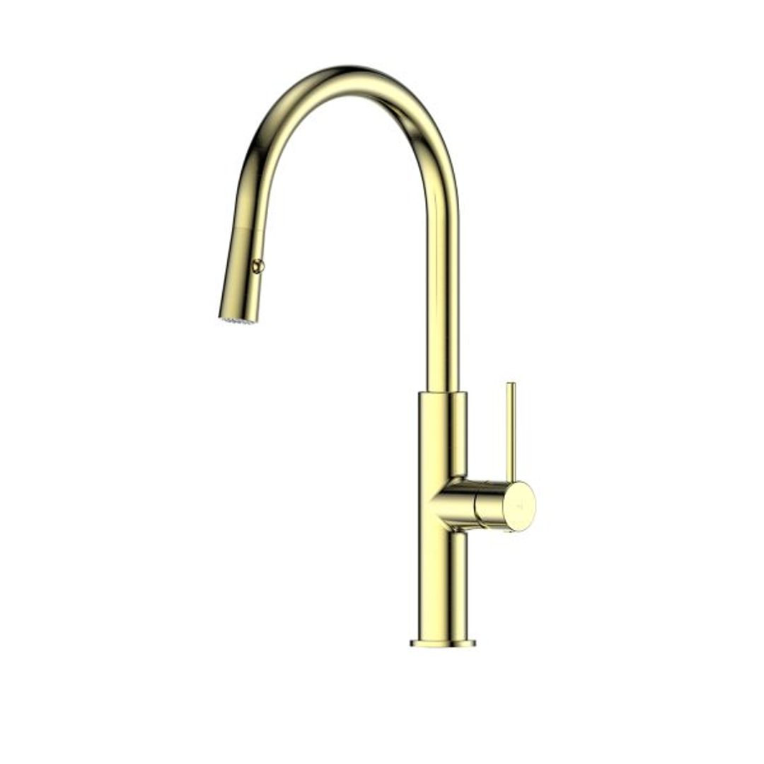 Greens Maci Pull Down Sink Mixer Brushed Brass