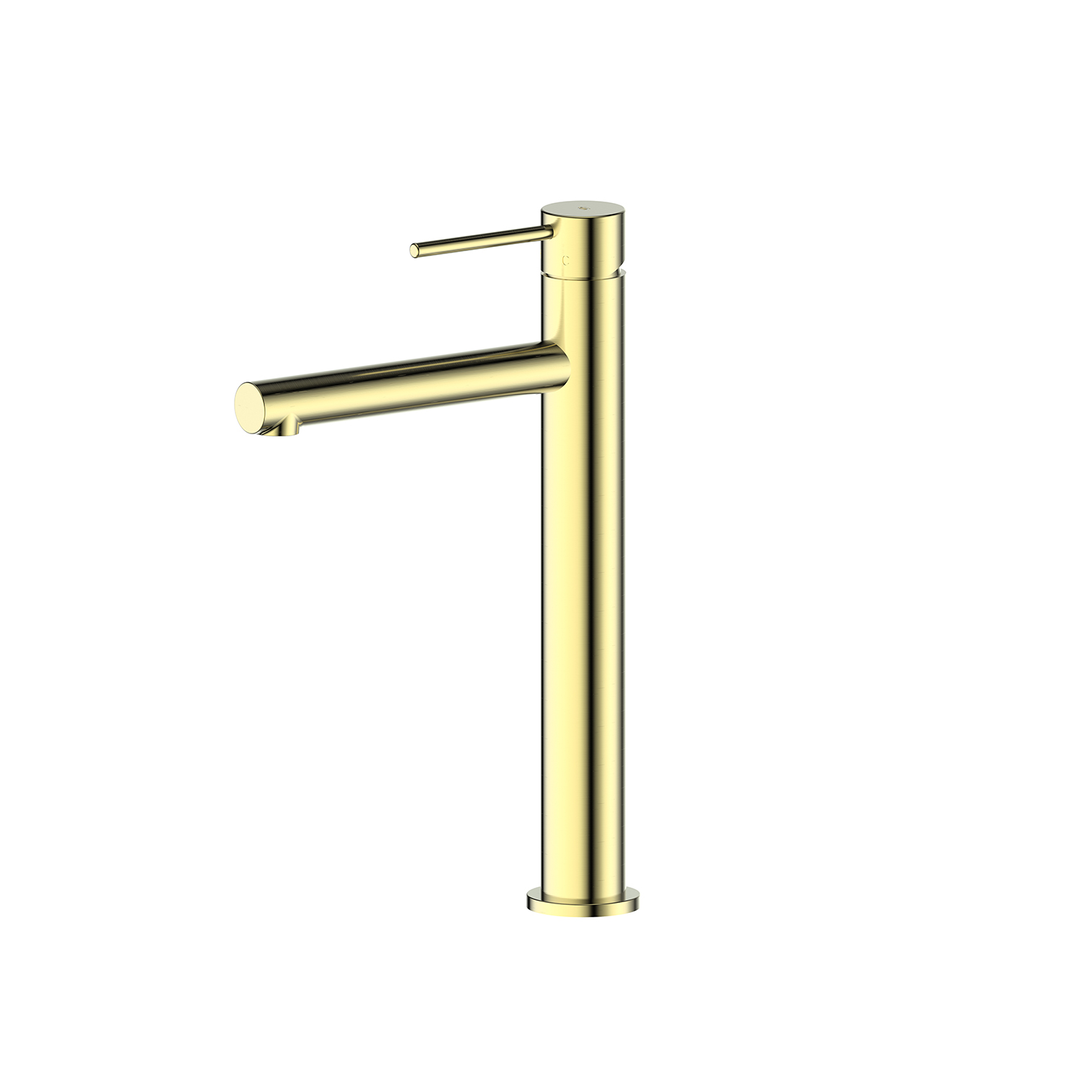 Greens Maci Tower Basin Mixer Brushed Brass