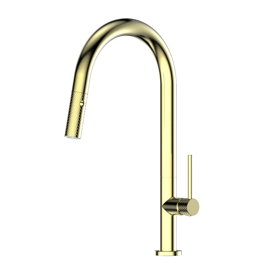 Greens Tesora Pulldown Sink Mixer Brushed Brass