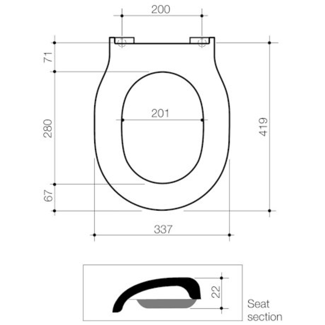Caroma Opal II Soft Close Toilet Seat