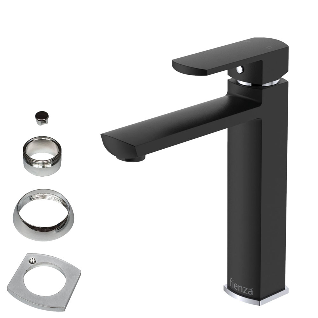 Fienza Koko Medium Basin Mixer 235mm High Matte Black 218109B