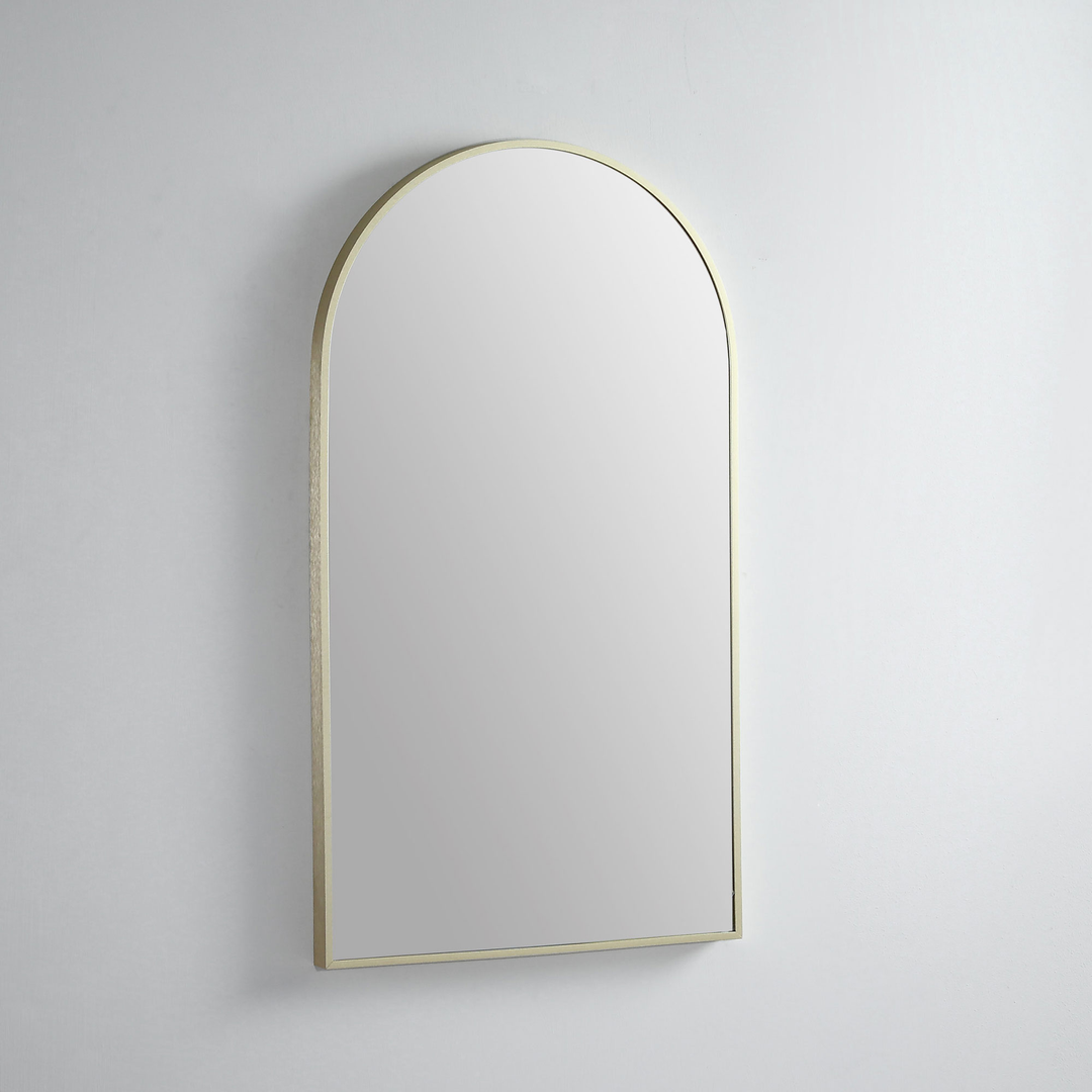Remer Modern Arch Mirror - 510 x 910, Brushed Brass