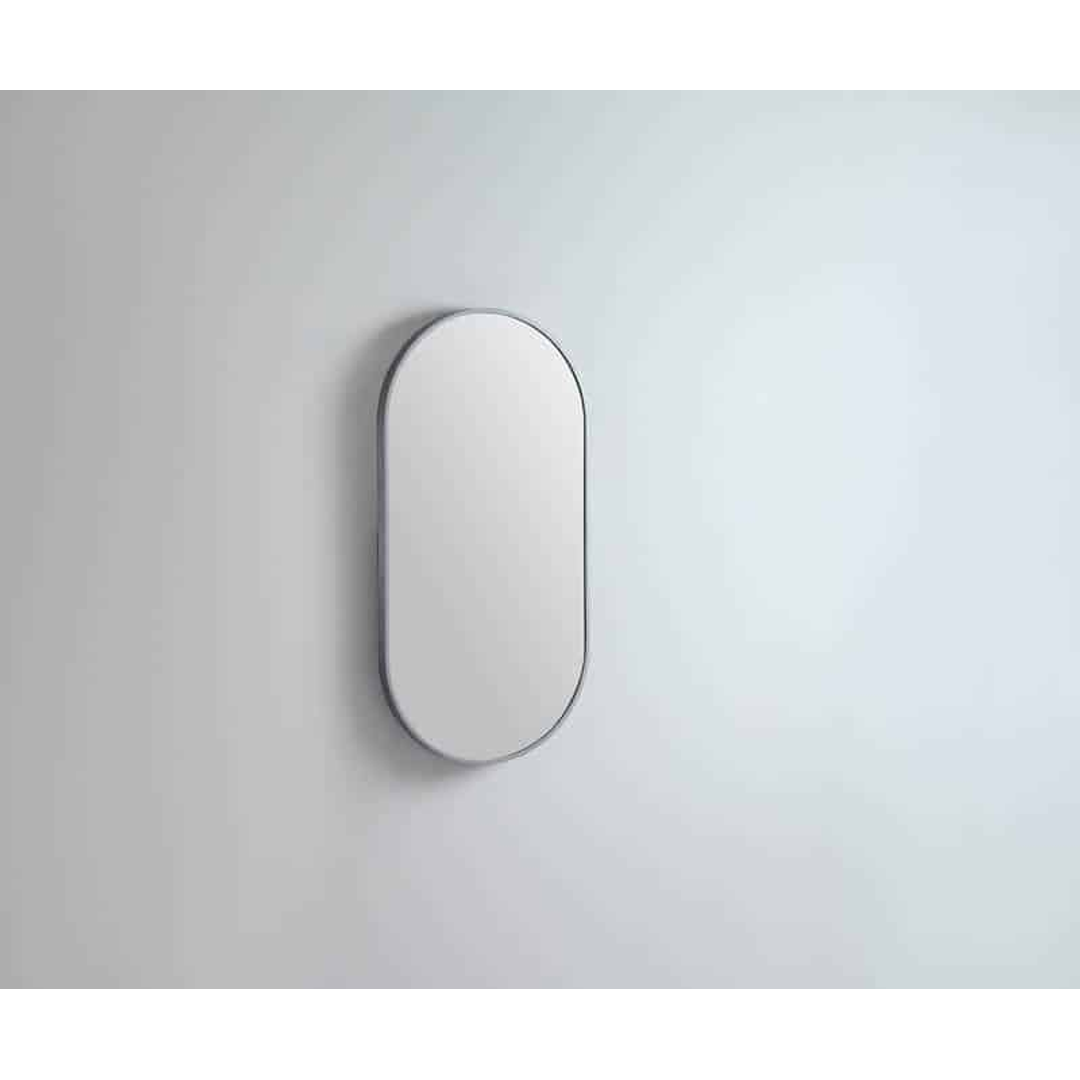 Remer Modern Oblong 460X910 Georgian Metal Framed Mirror With Mirage Magnifier