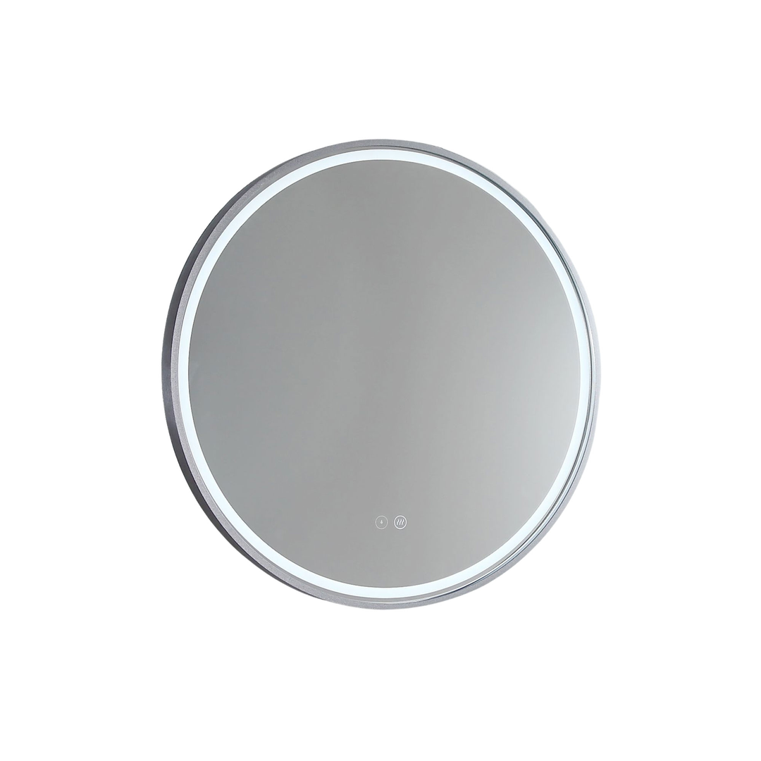Remer Sphere 600 Round Led Mirror Demister Brits Nickel Frame With Mirage Magnifier