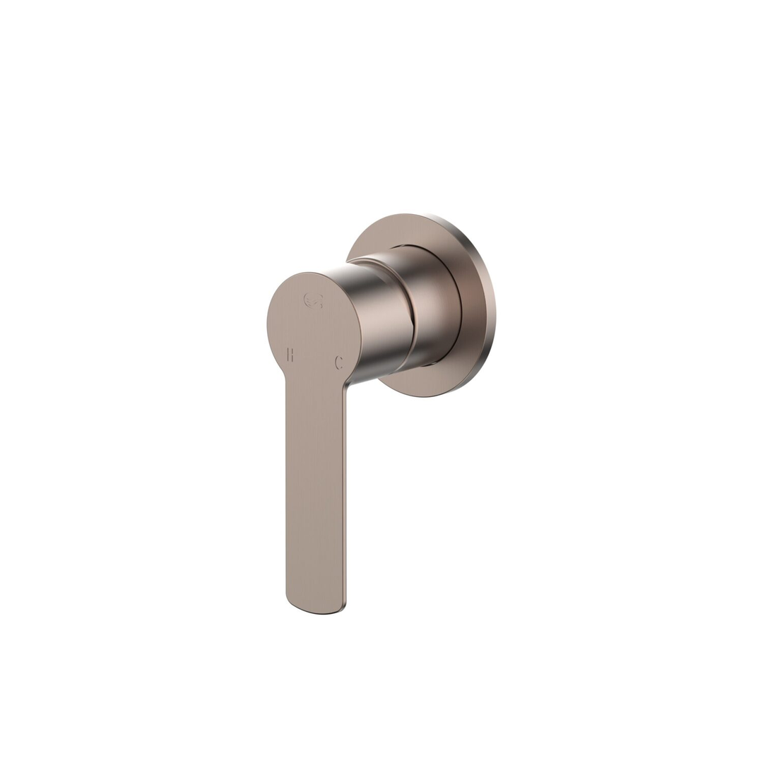 Greens Astro Ii Shower Mixer Trim Set With Mini Plate Pvd Brushed Bronze