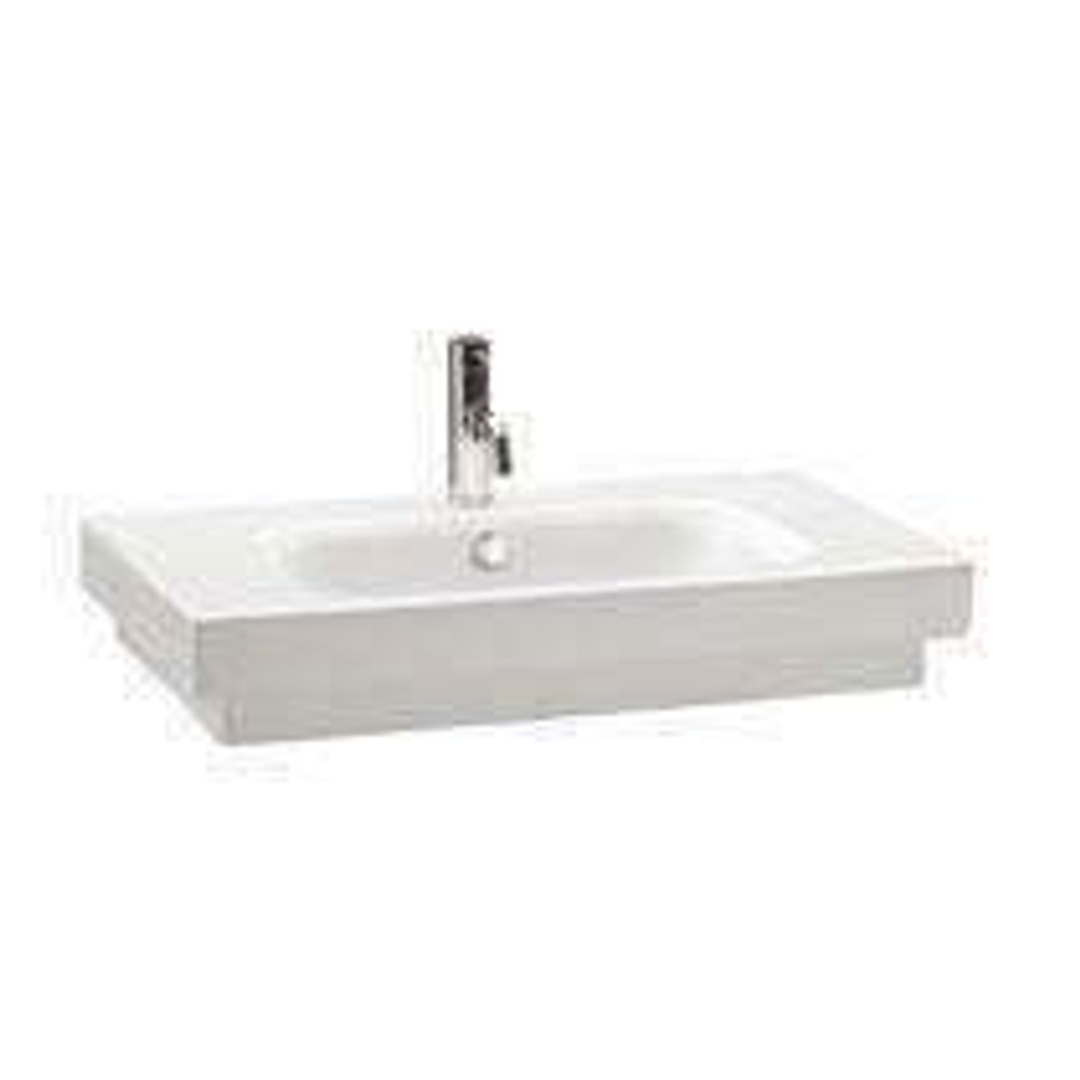 Gala Flex Centred Wash Basin 1 Tap Hole White 26030