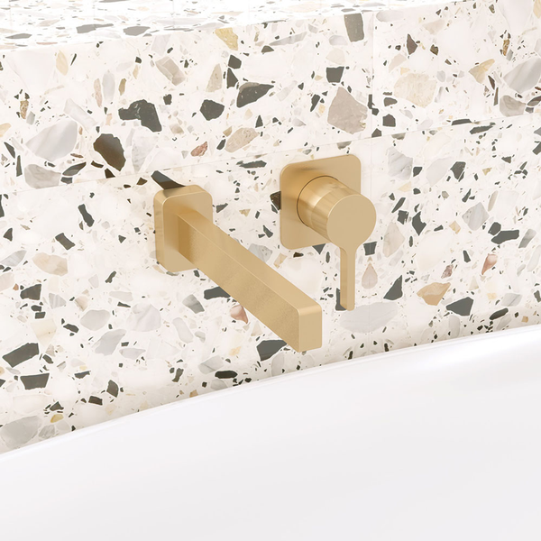 Fienza Sansa Wall Bath Outlet Urban Brass