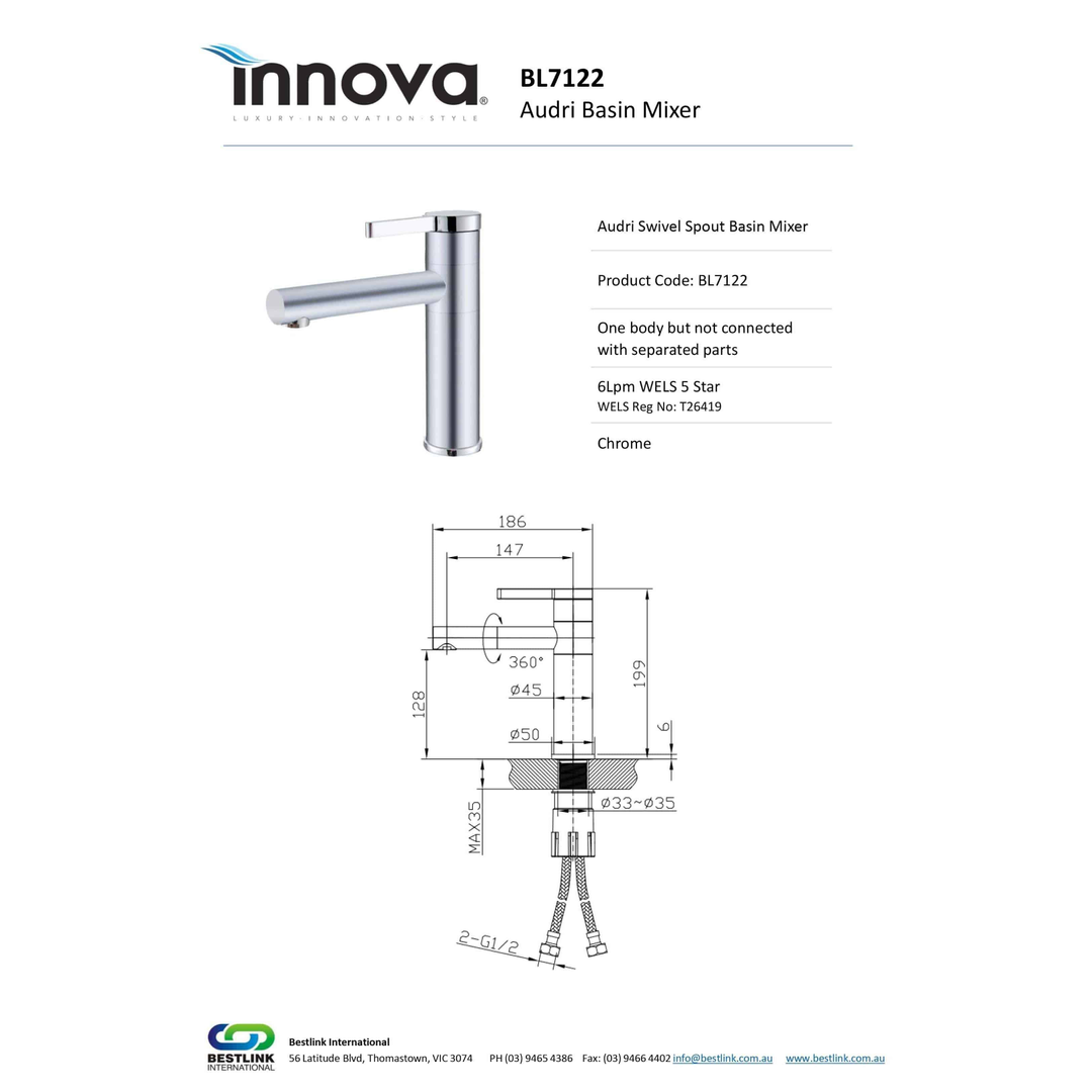 Audri Swivel Basin Mixer