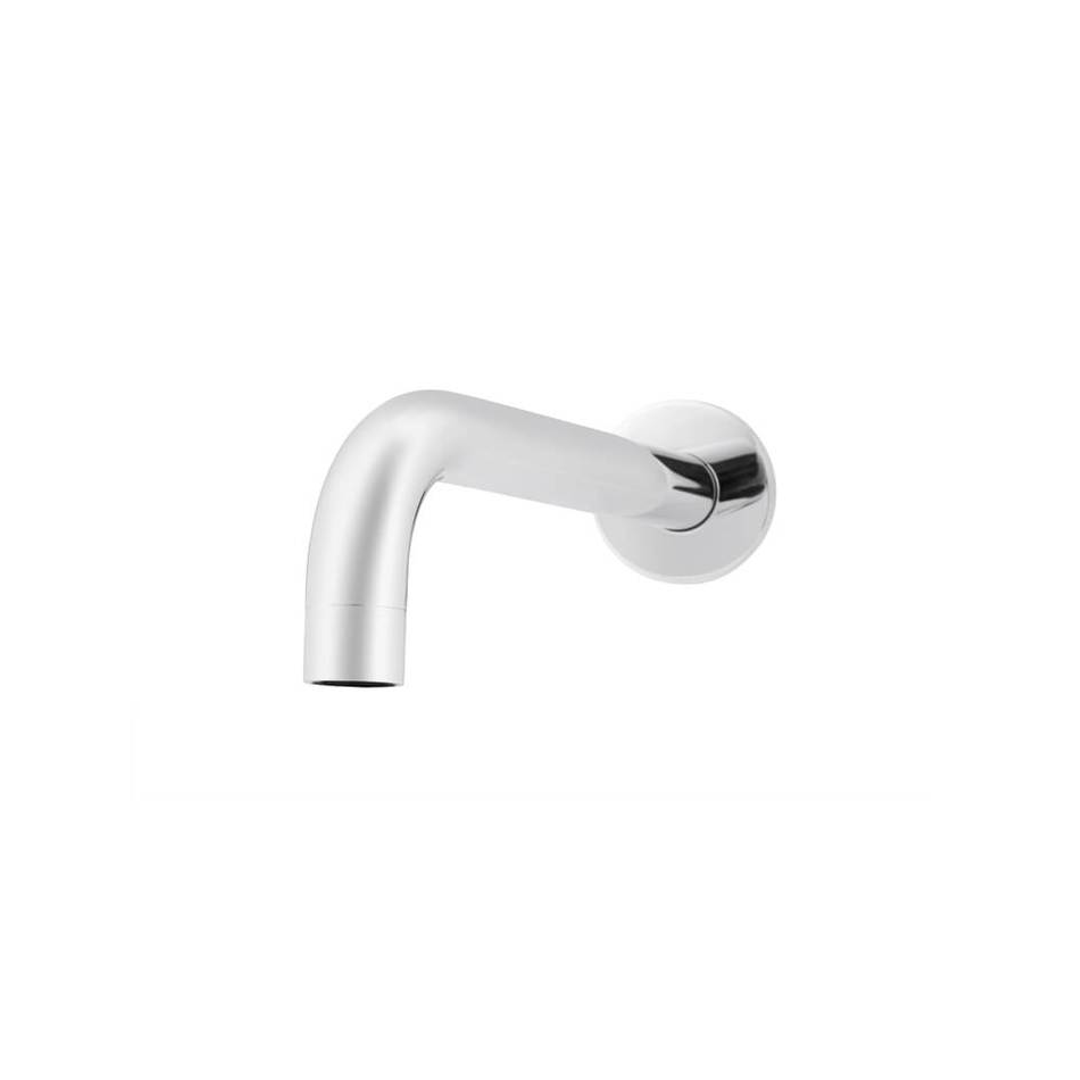 Meir Chrome Round Curved Wall Spout 200mm