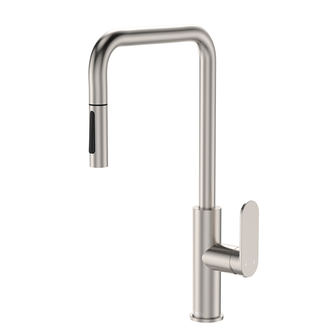 Fienza Empire Slim Pull Out Sink Mixer Brushed Nickel Lf