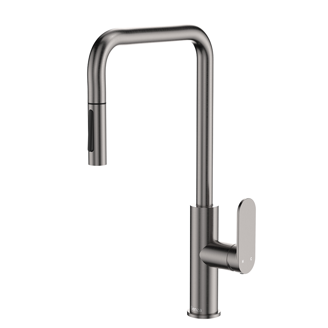 Fienza Empire Slim Pull Out Sink Mixer Gun Metal Lf