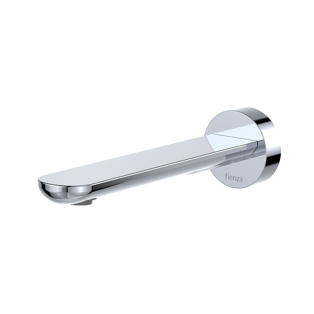 Fienza Empire Slim Wall Basin/Bath Outlet 180mm Round Plate Chrome Lf