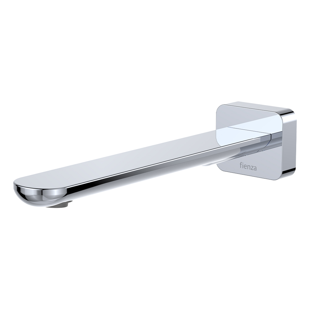 Fienza Empire Slim Wall Basin/Bath Outlet 220mm Square Plate Chrome Lf