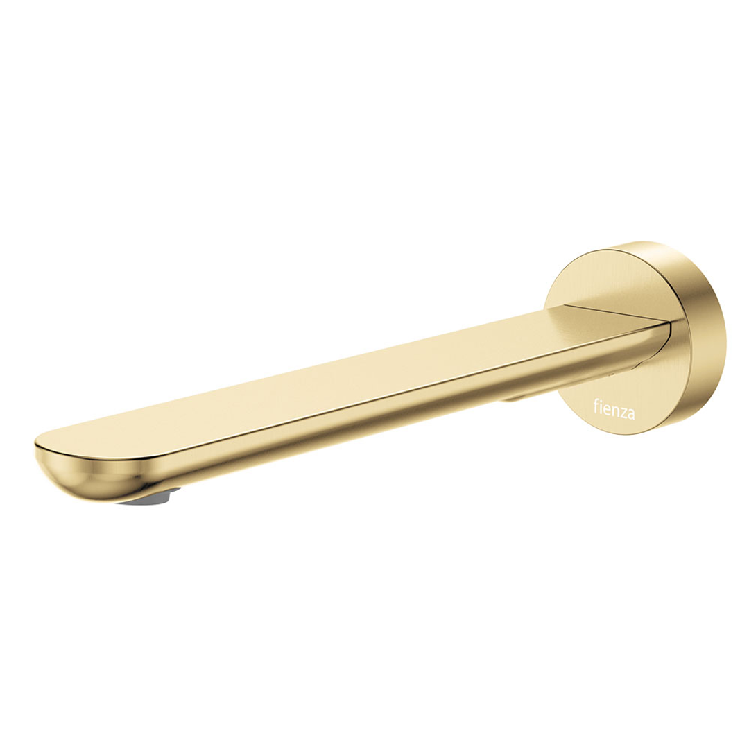 Fienza Empire Slim Wall Bath/Basin Outlet 220mm Round Plate Urban Brass Lf
