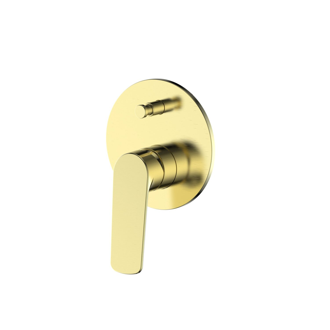 Greens Novi Shower Mixer W/Div Pvd Brushed Brass