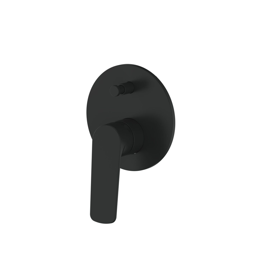 Greens Novi Shower Mixer W/Div Pvd Matte Black