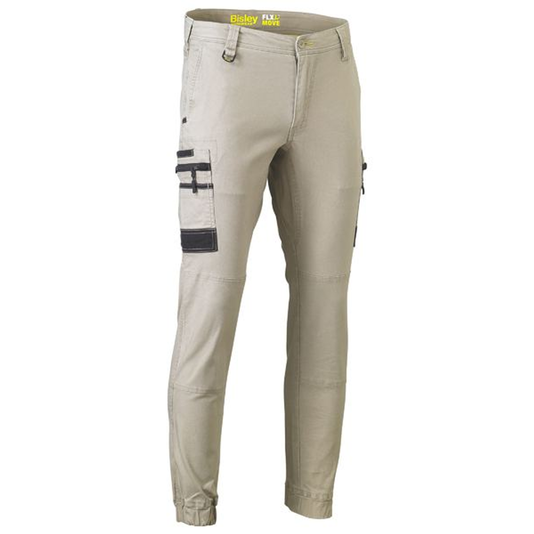 Bisley Flex & Move Stretch Cargo Cuff Pant Stone