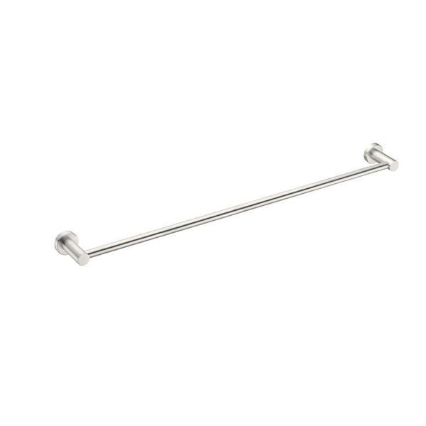 Nero Mecca Single Towel Rail 800Mm Brushed Nickel