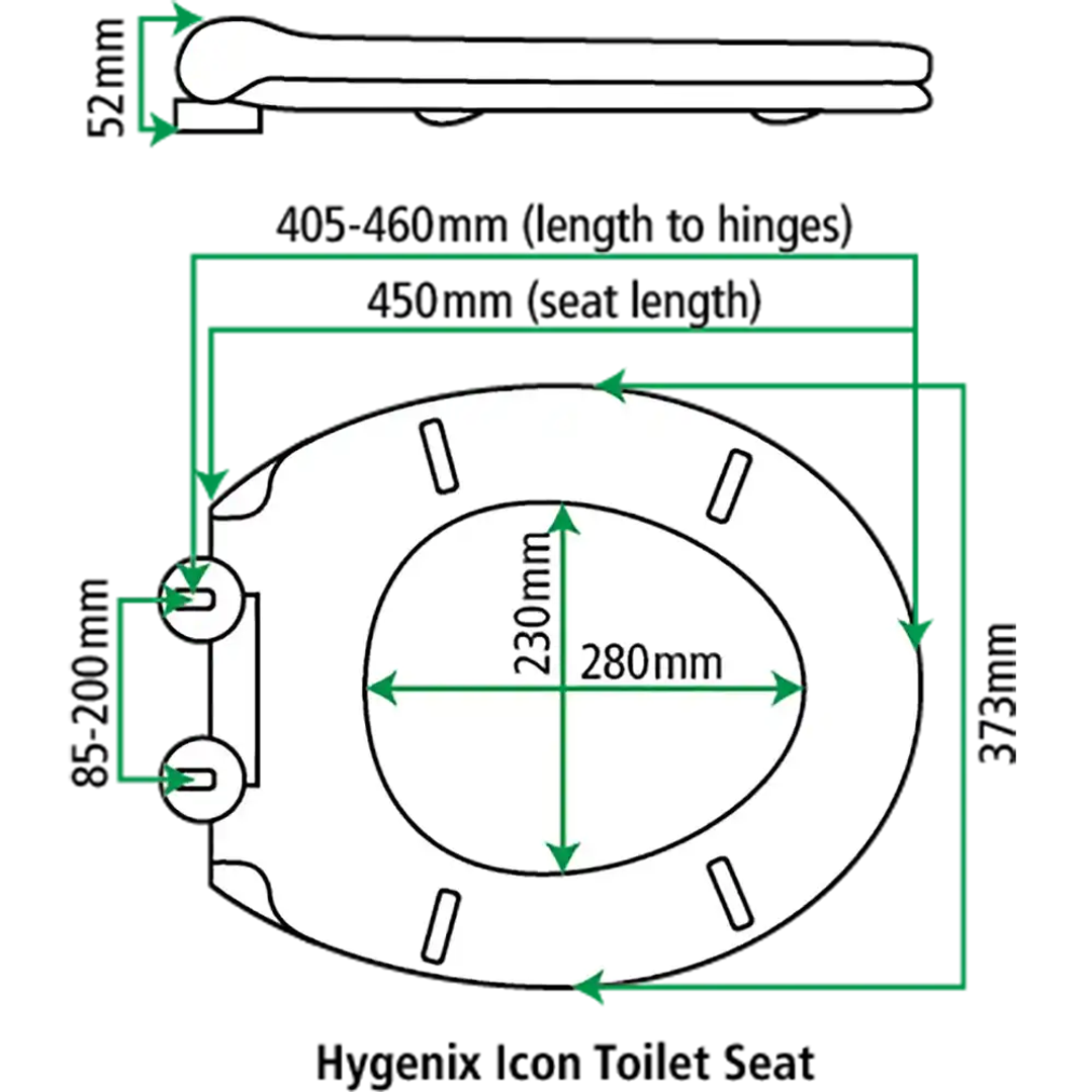Fix-A-Loo Hygenix Icon Soft Close Toilet Seat (245342)