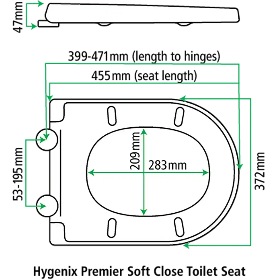 Fix-A-Loo Hygenix Premier Soft Close Toilet Seat (245496)